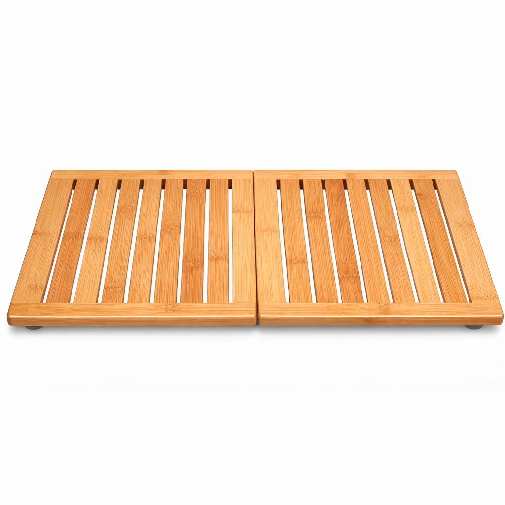 Bambusi Foldable Bamboo Bath Mat — 24 x 18 (BEL-FSM)