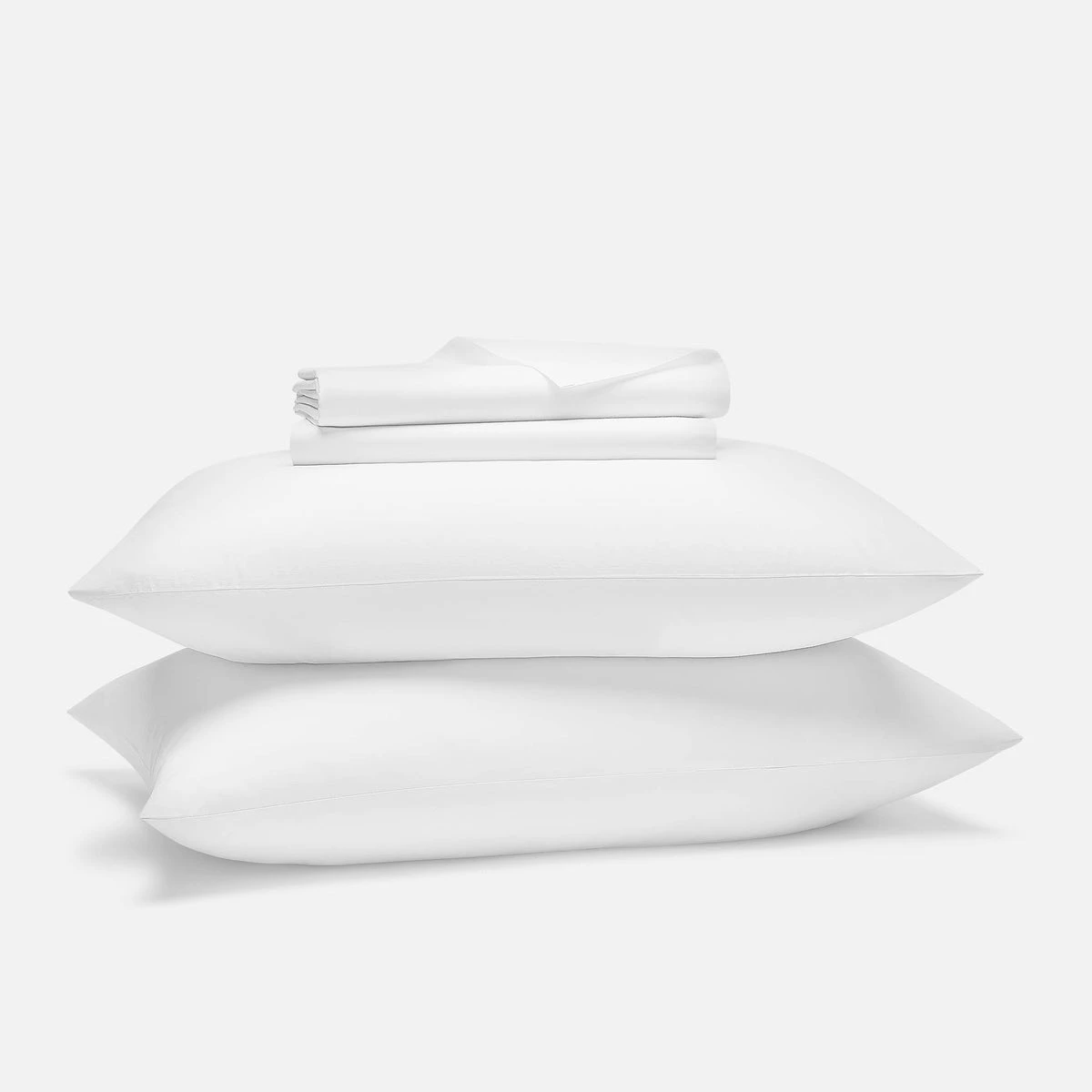 Brooklinen Classic Percale Core Sheet Set — Queen, Solid White