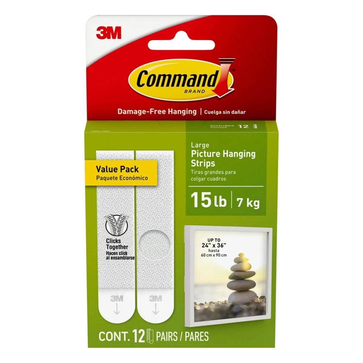 Command Large Picture Hanging Strips (12 pairs)