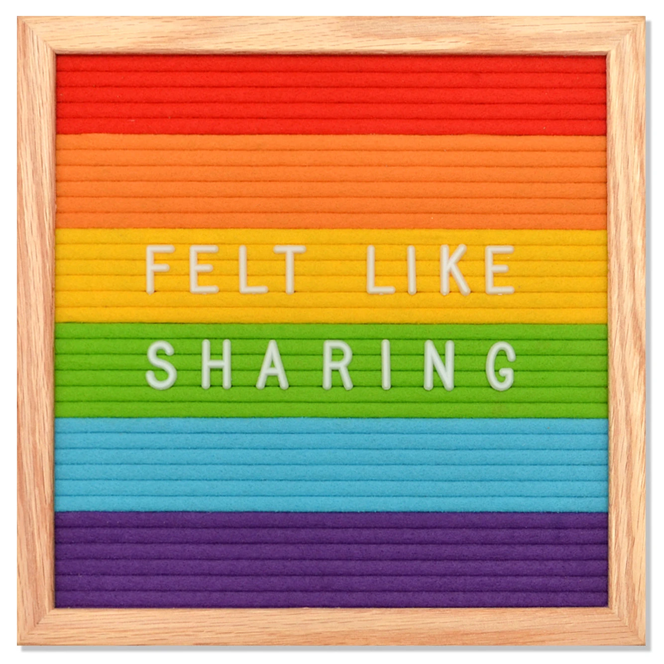 Felt Like Sharing Memo Rainbow Letter Board — 10 x 10 (FBA_RAINBOW_A_BLOCK_flt_ltrbrd_10x10)