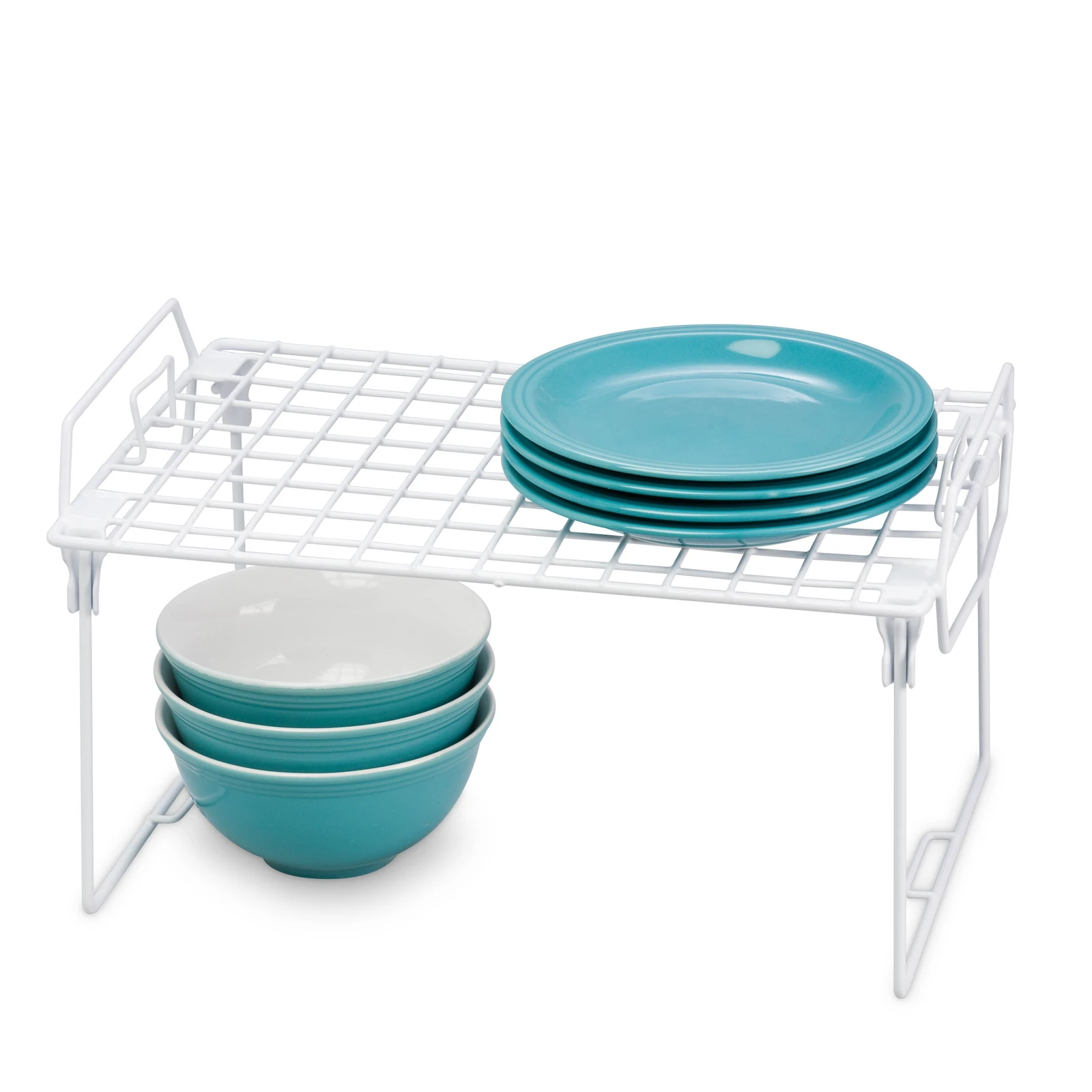 Honey-Can-Do KCH-01869 White Steel Folding Pantry Shelf Organizer