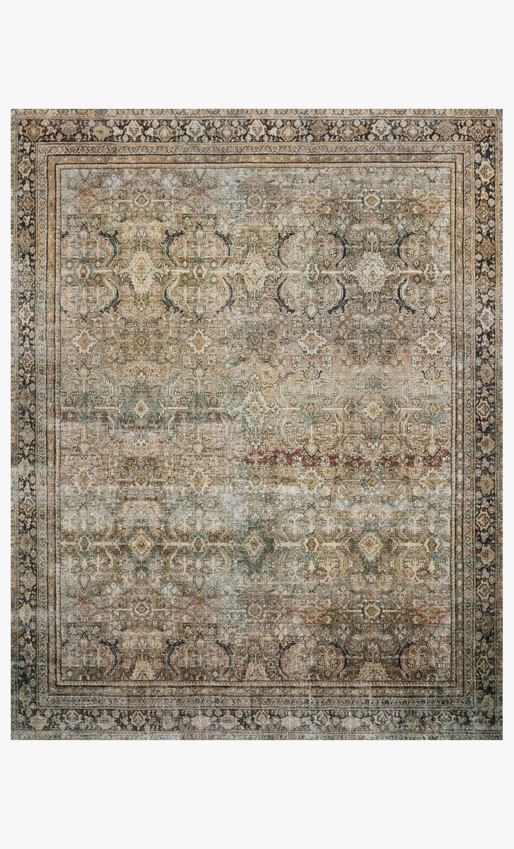 Loloi Layla LAY-03 Olive/Charcoal Area Rug — 5 x 7.5