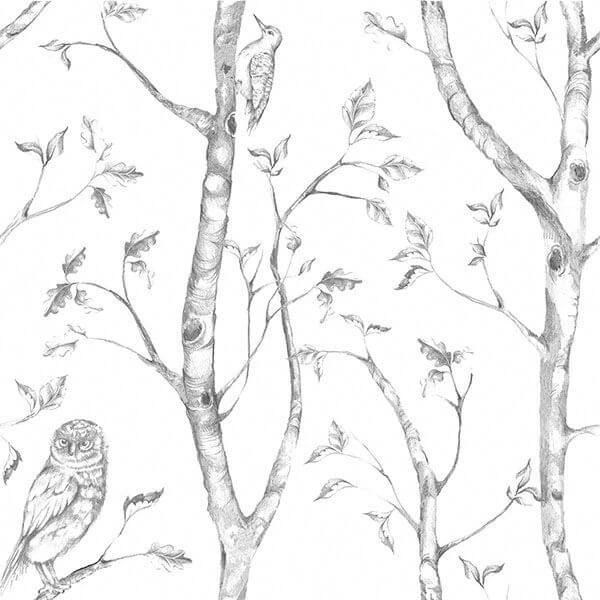 NuWallpaper Gray Woods Peel and Stick Wallpaper (NU1412)