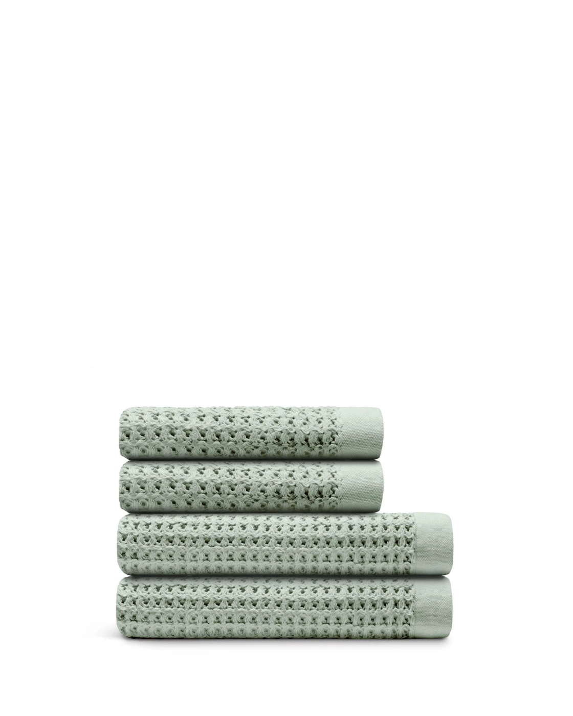 Onsen Supima Waffle 4pc Bath Towel Bundle — Sage